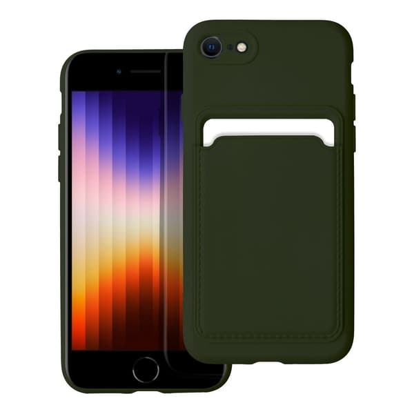 iPhone 7/8/SE (2020/2022) Skal Forcell Korthållare - Grön