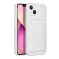 Miniatyrbild 2 av 3: Forcell iPhone 14 Plus Skal Korthållare Mjukplast Vit