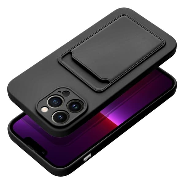 Forcell iPhone 14 Pro Max Skal Korthållare Svart