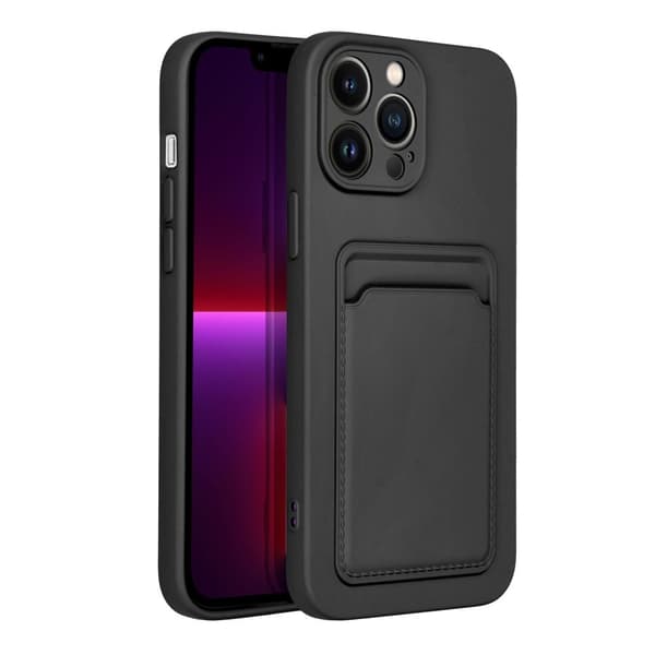 Forcell iPhone 14 Pro Max Skal Korthållare Svart