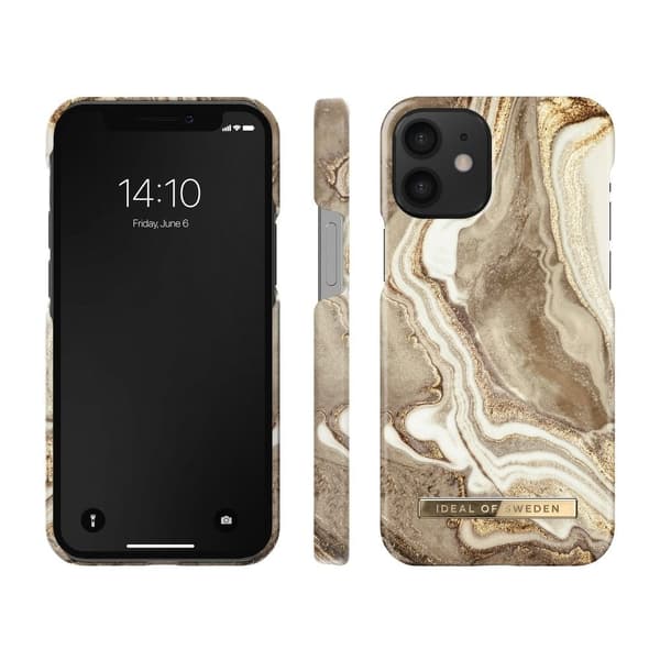 iDeal of Sweden iPhone 12 Mini Skal Marble - Golden Sand