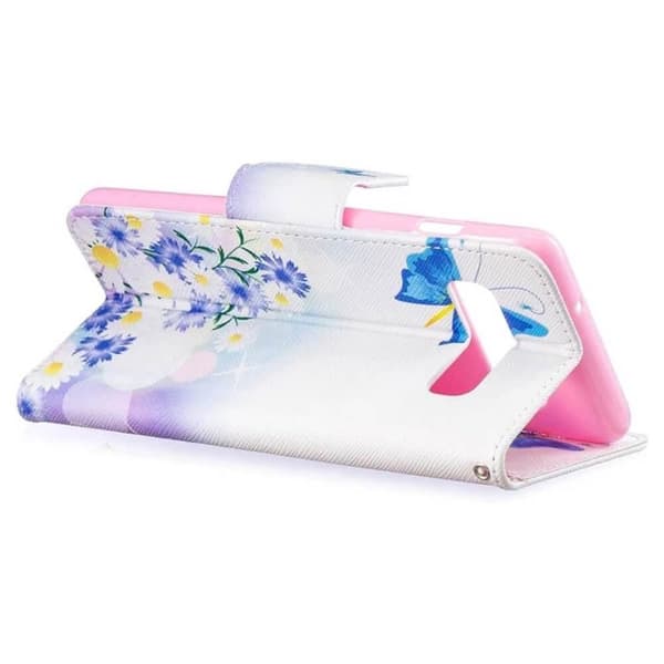 Plånboksfodral Samsung Galaxy S10 Plus - Fjärilar och Blommor