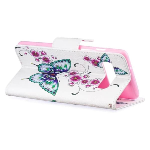 Plånboksfodral Samsung Galaxy S10 Plus - Fjärilar och Blommor