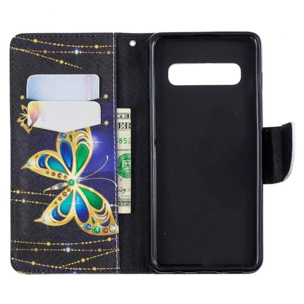 Plånboksfodral Samsung Galaxy S10 Plus - Guldfjäril