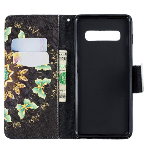 Plånboksfodral Samsung Galaxy S10 Plus - Fjärilar I Cirkel