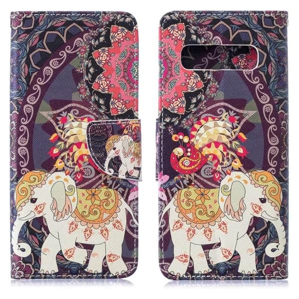 Plånboksfodral Samsung Galaxy S10 - Indiskt / Elefant