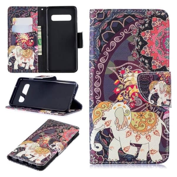 Plånboksfodral Samsung Galaxy S10 - Indiskt / Elefant