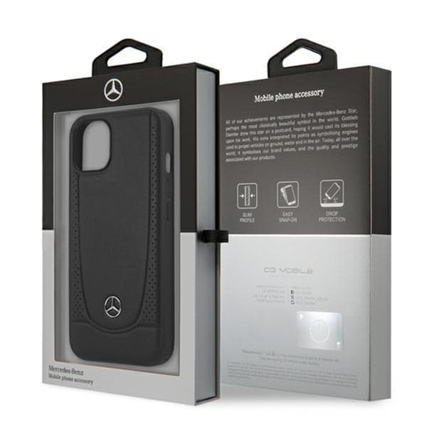 Mercedes iPhone 14 Plus Skal Läder Urban Bengale - Svart