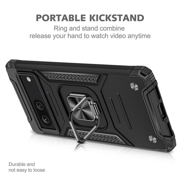Google Pixel 7 Skal Ringhållare Kickstand Hybrid - Svart