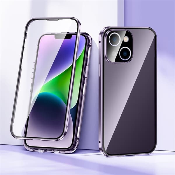 iPhone 14 Plus Skal Metall Magnetic - Lila