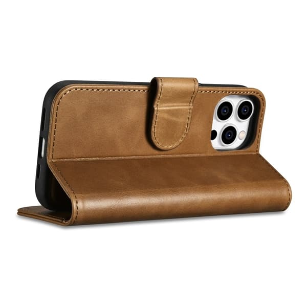 iCarer iPhone 14 Plus Plånboksfodral 2in1 Anti-RFID - Brun