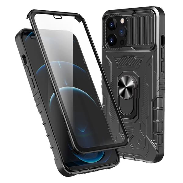 iPhone 14 Pro Max Skal Ringhållare Kickstand - Svart
