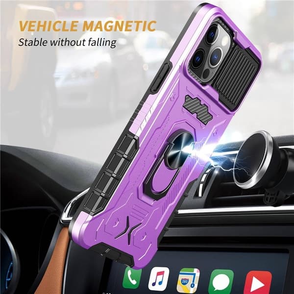 iPhone 14 Pro Max Skal Ringhållare Kickstand - Lila