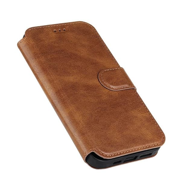 BOOM iPhone 14 Pro Max Plånboksfodral Calfskin - Brun