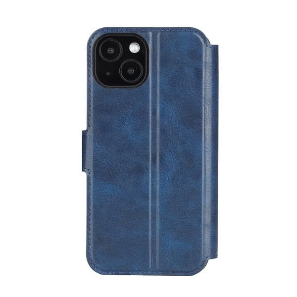 BOOM iPhone 14 Plus Plånboksfodral Calfskin - Blå