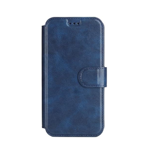 BOOM iPhone 14 Plus Plånboksfodral Calfskin - Blå