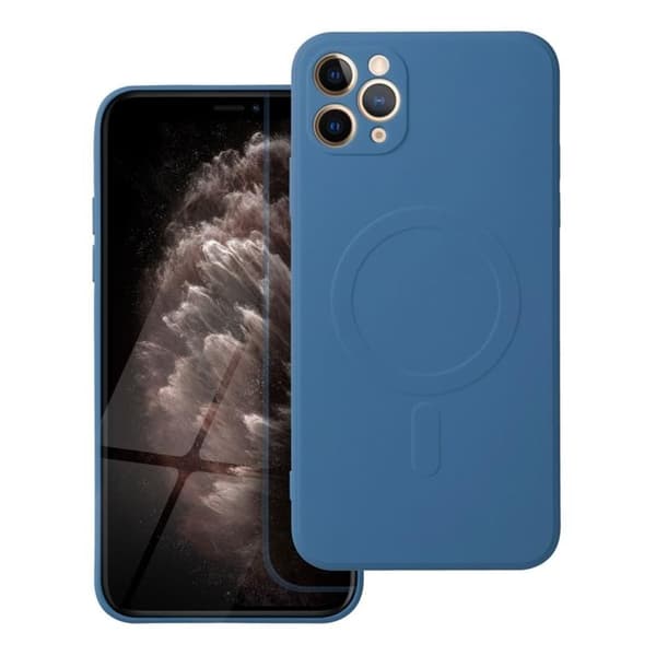 iPhone 11 Pro Max Magsafe Skal Silikon - Blå