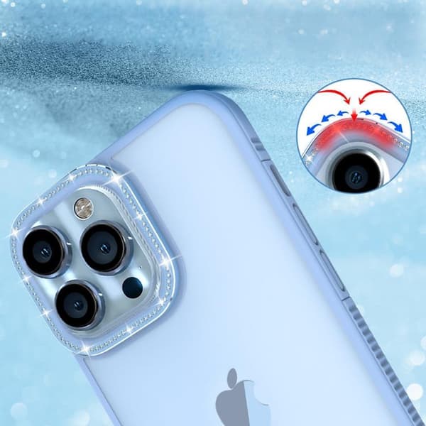 Kingxbar iPhone 13 Pro Skal Sparkles med Crystals - Blå