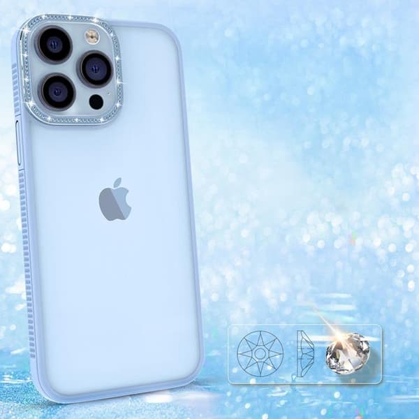 Kingxbar iPhone 13 Pro Skal Sparkles med Crystals - Blå