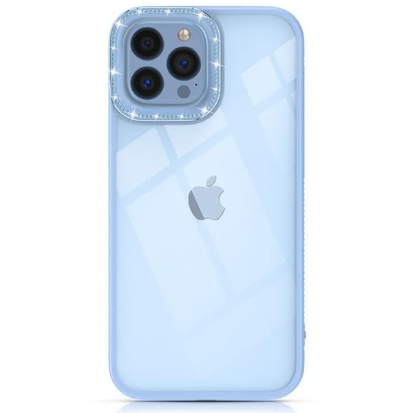Kingxbar iPhone 13 Pro Skal Sparkles med Crystals - Blå