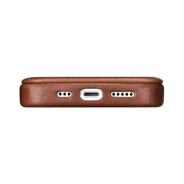 iCarer iPhone 14 Plus Plånboksfodral Magsafe Läder - Brun