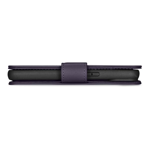 iCarer iPhone 14 Pro Max Plånboksfodral 2in1 Anti-RFID Äkta Läder - Mörklila