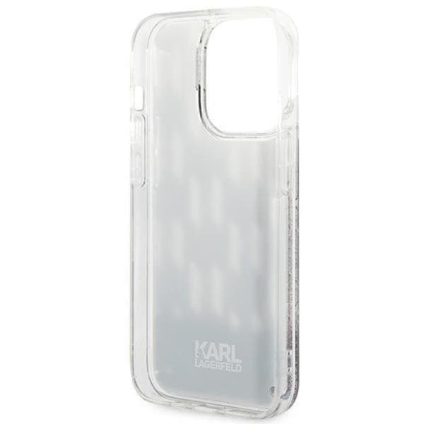 Karl Lagerfeld iPhone 14 Pro Max Skal Liquid Glitter Monogram - Svart