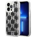 Miniatyrbild 1 av 6: Karl Lagerfeld iPhone 14 Pro Max Skal Liquid Glitter Monogram - Svart