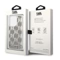 Miniatyrbild 6 av 6: Karl Lagerfeld iPhone 14 Pro Max Skal Liquid Glitter Monogram - Silver
