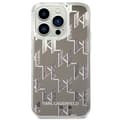 Miniatyrbild 2 av 6: Karl Lagerfeld iPhone 14 Pro Max Skal Liquid Glitter Monogram - Silver