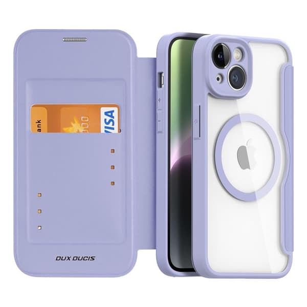 Dux Ducis iPhone 14 Plånboksfodral Magsafe Skin X Pro - Lila