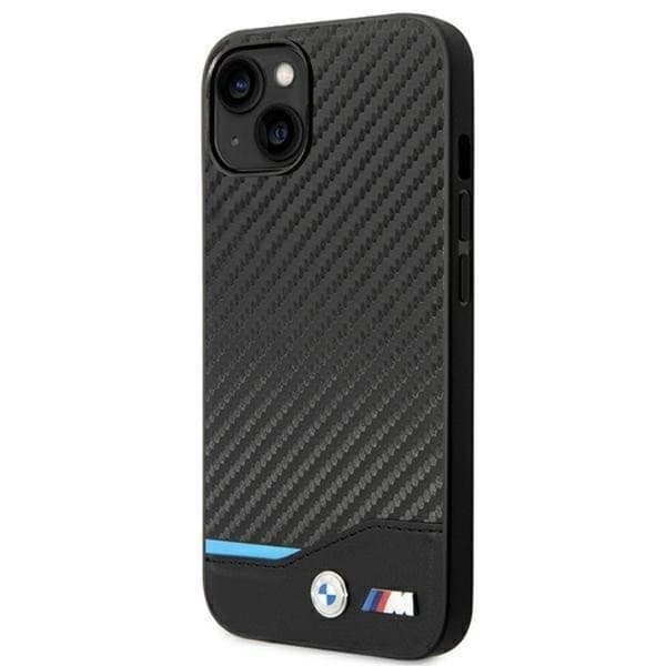BMW iPhone 14 Plus Skal Läder Carbon - Svart