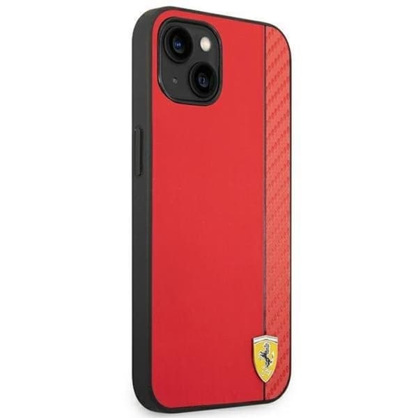 Ferrari iPhone 14 Plus Skal Carbon - Röd