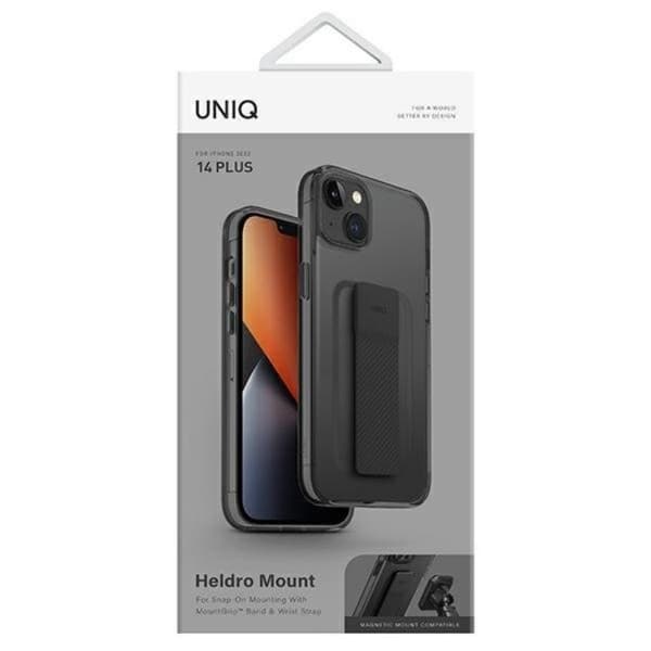 UNIQ iPhone 14 Plus Skal Heldro Mount - Svart/Vapor Smoke