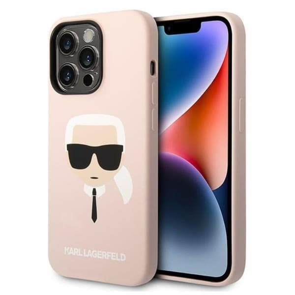 Karl Lagerfeld iPhone 14 Pro Max Skal Magsafe Silicone Karls Head