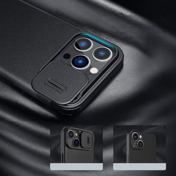 Nillkin iPhone 14 Pro Max Plånboksfodral Qin Cloth Pro - Blå
