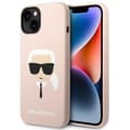 Miniatyrbild 1 av 7: Karl Lagerfeld iPhone 14 Skal Magsafe Silicone Karl`s Head - Rosa
