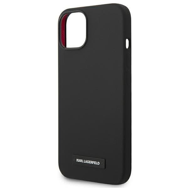 Karl Lagerfeld iPhone 14 Magsafe Skal Silicone Plaque - Svart