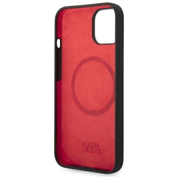 Karl Lagerfeld iPhone 14 Magsafe Skal Silicone Plaque - Svart