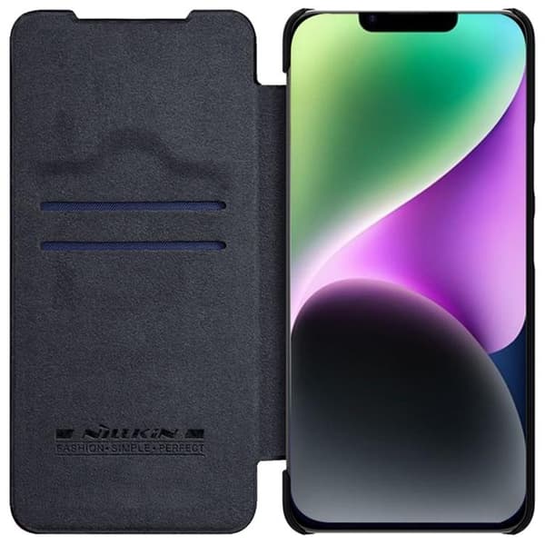 Nillkin iPhone 14 Plus Plånboksfodral QinPro Läder - Svart