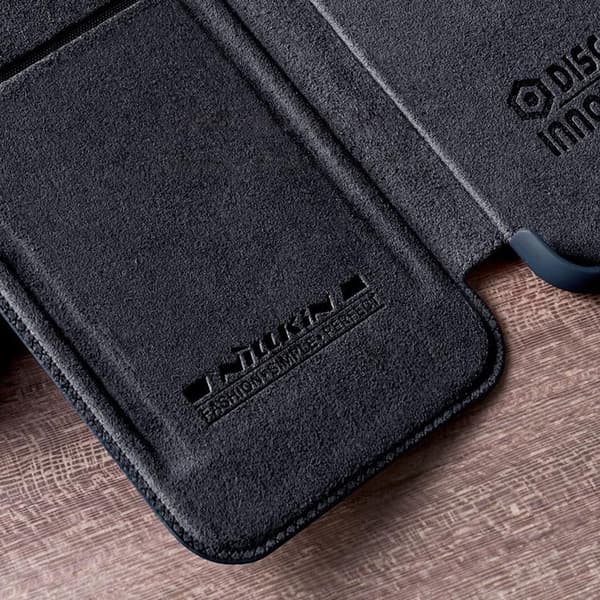 Nillkin iPhone 14 Plus Plånboksfodral QinPro Läder - Svart