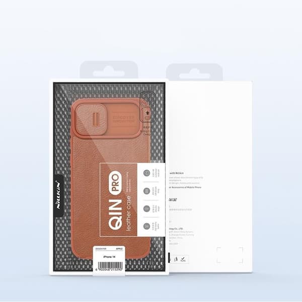 Nillkin iPhone 14 Plus Plånboksfodral QinPro Läder - Svart