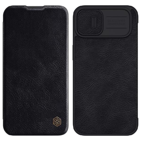 Nillkin iPhone 14 Plus Plånboksfodral QinPro Läder - Svart