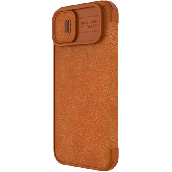 Nillkin iPhone 14 Plus Plånboksfodral QinPro Läder - Brun