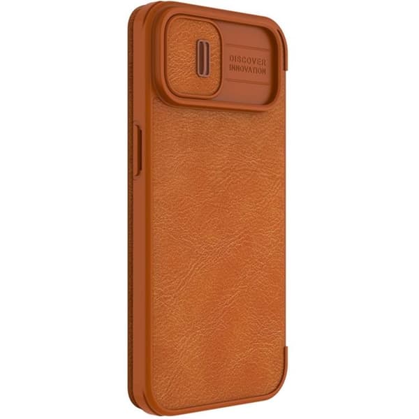 Nillkin iPhone 14 Plus Plånboksfodral QinPro Läder - Brun