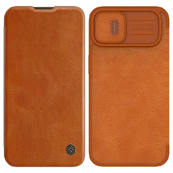 Nillkin iPhone 14 Plus Plånboksfodral QinPro Läder - Brun