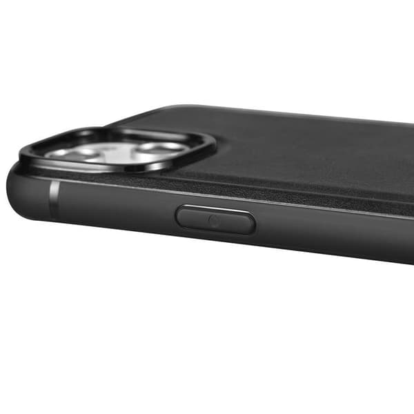 iCarer iPhone 14 Pro Max Skal Magsafe Äkta Läder - Svart