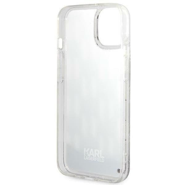 Karl Lagerfeld iPhone 14 Skal Liquid Glitter Monogram - Svart