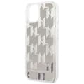 Miniatyrbild 4 av 6: Karl Lagerfeld iPhone 14 Skal Liquid Glitter Monogram - Silver