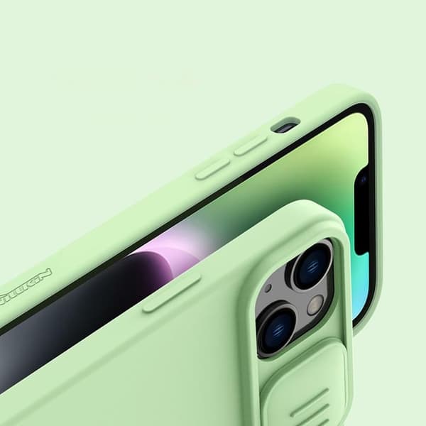 Nillkin iPhone 14 Plus Skal Magsafe CamShield Silicone - Grön